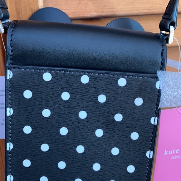 Kate Spade Bag, NWT, Minnie Crossbody, Disney x, Black with White Dots - Picture 10 of 13